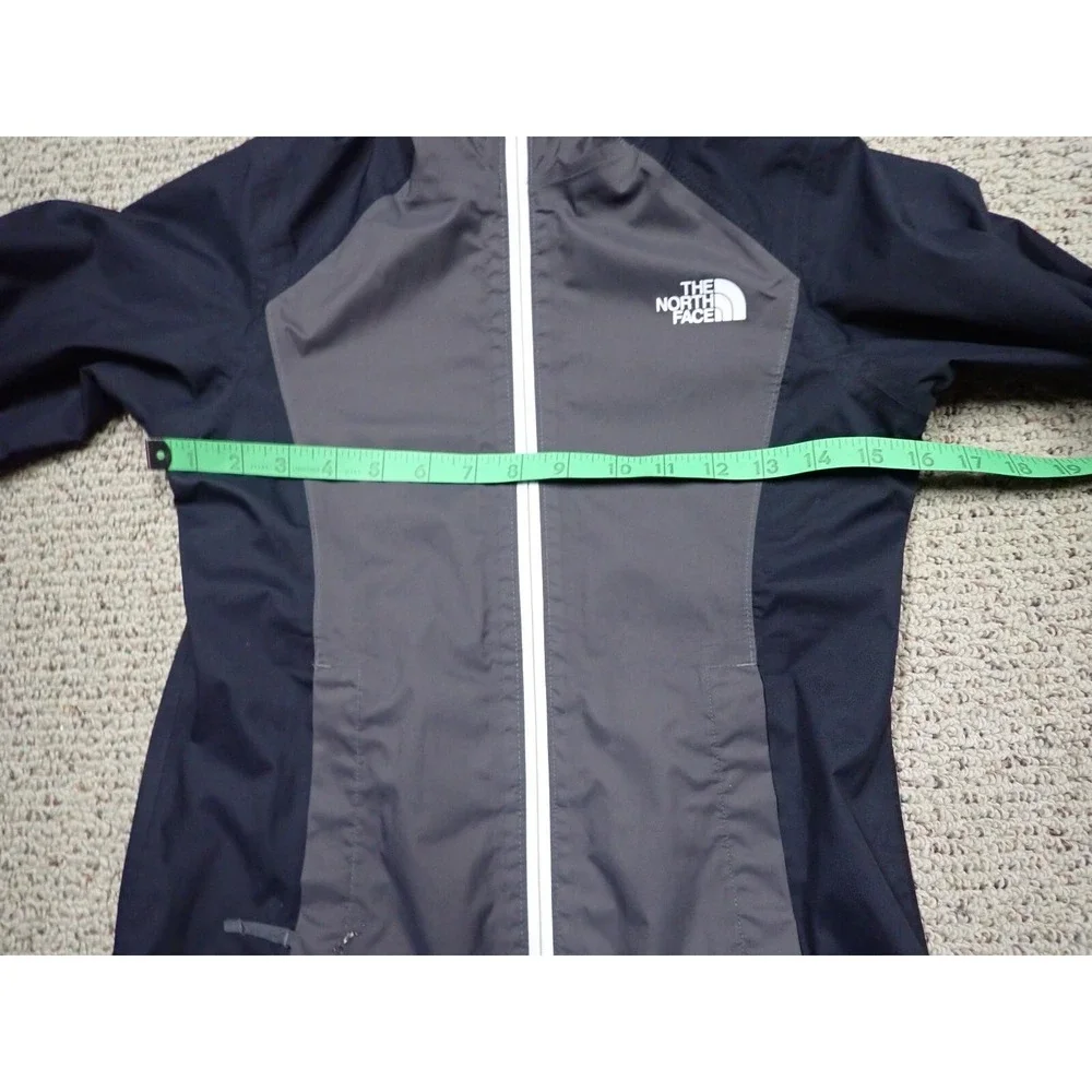 The North Face Rain Jacket Girls 7/8 Navy Grey Good Packable Waterproof DryVent
